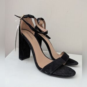 Merona Black Suede Pumps Heels Size 6.5